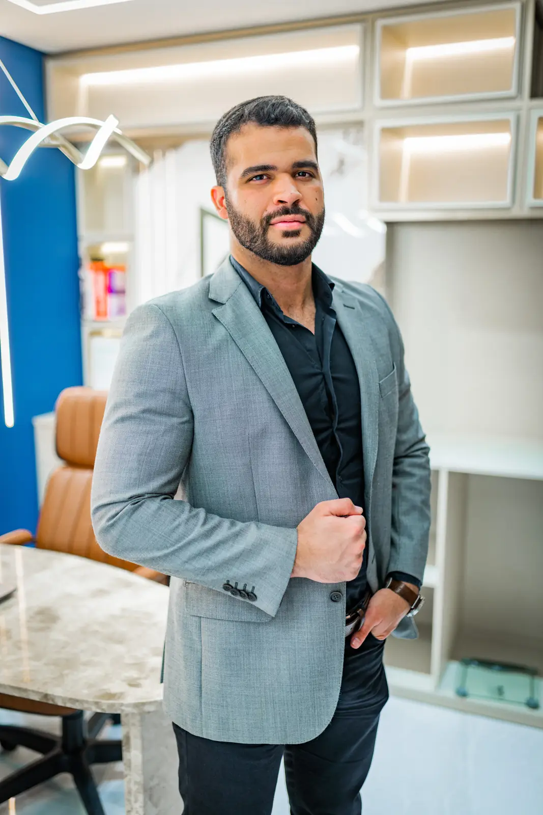 Matheus Moita, nutricionista do Hipertróficos, no consultório